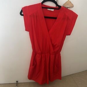 Red silky romper size XXS